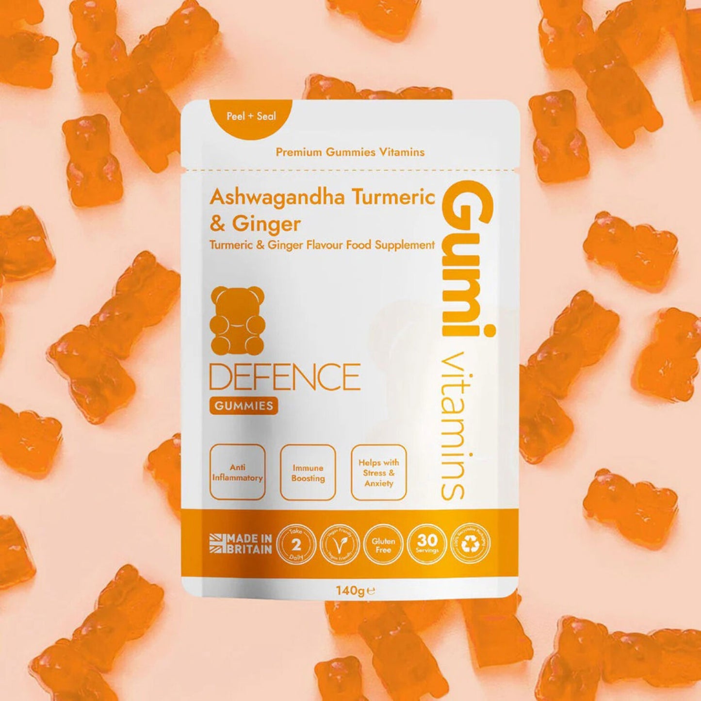 Gumi Vitamins Defence – Ashwagandha, Turmeric & Ginger Gummies