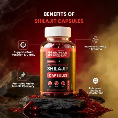 Alpha Grade Shilajit Capsules 300mg – Muscle Warehouse