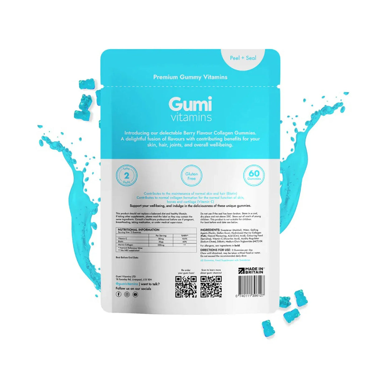 Gumi Rejuvenate Collagen Gummies | Berry Flavour 